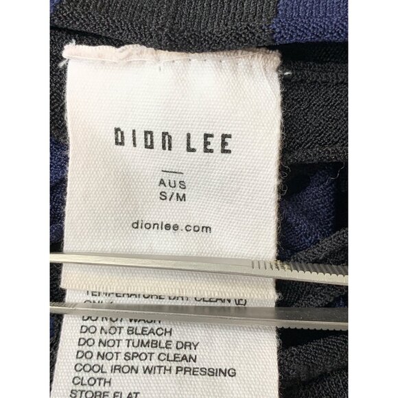 Dion Lee Knit 2-Tone Cable Skivvy S/M Open Weave Mock Neck Sweater RZ10412 - Picture 2 of 11